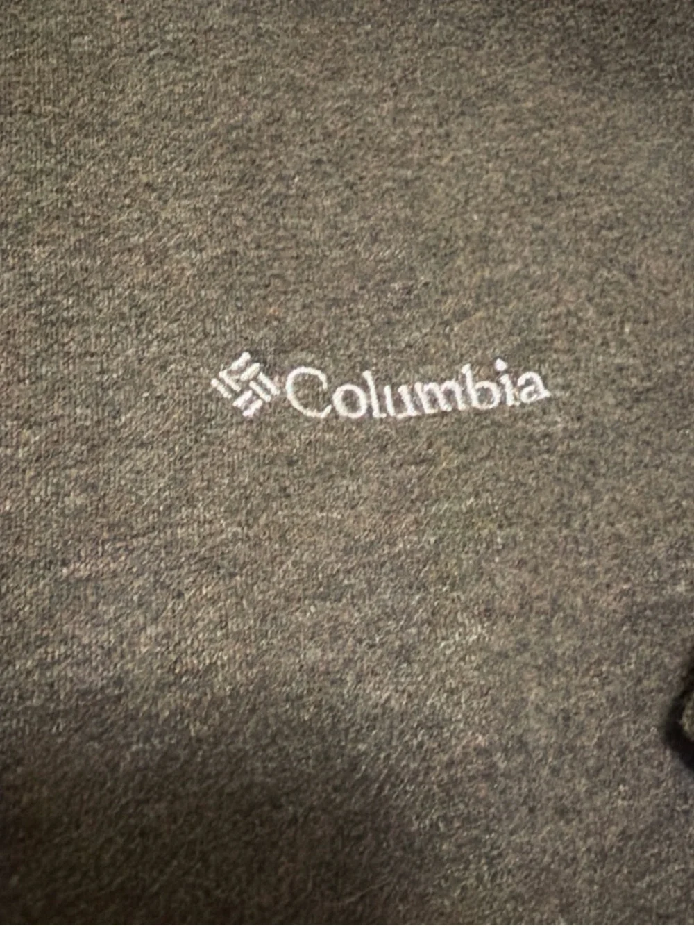 Columbia Olive Green Crewneck Sweatshirt with Small Chest Logo